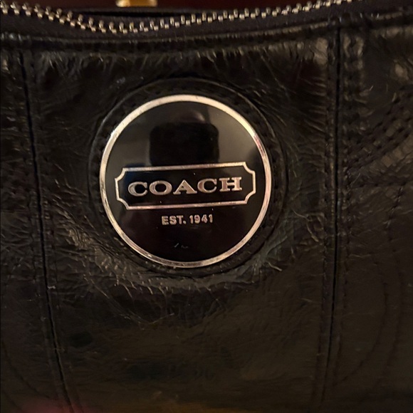 Vintage Coach Signature C Leather Shoulder Bag with Silver AccentsB1126-F15141 - Picture 2 of 10